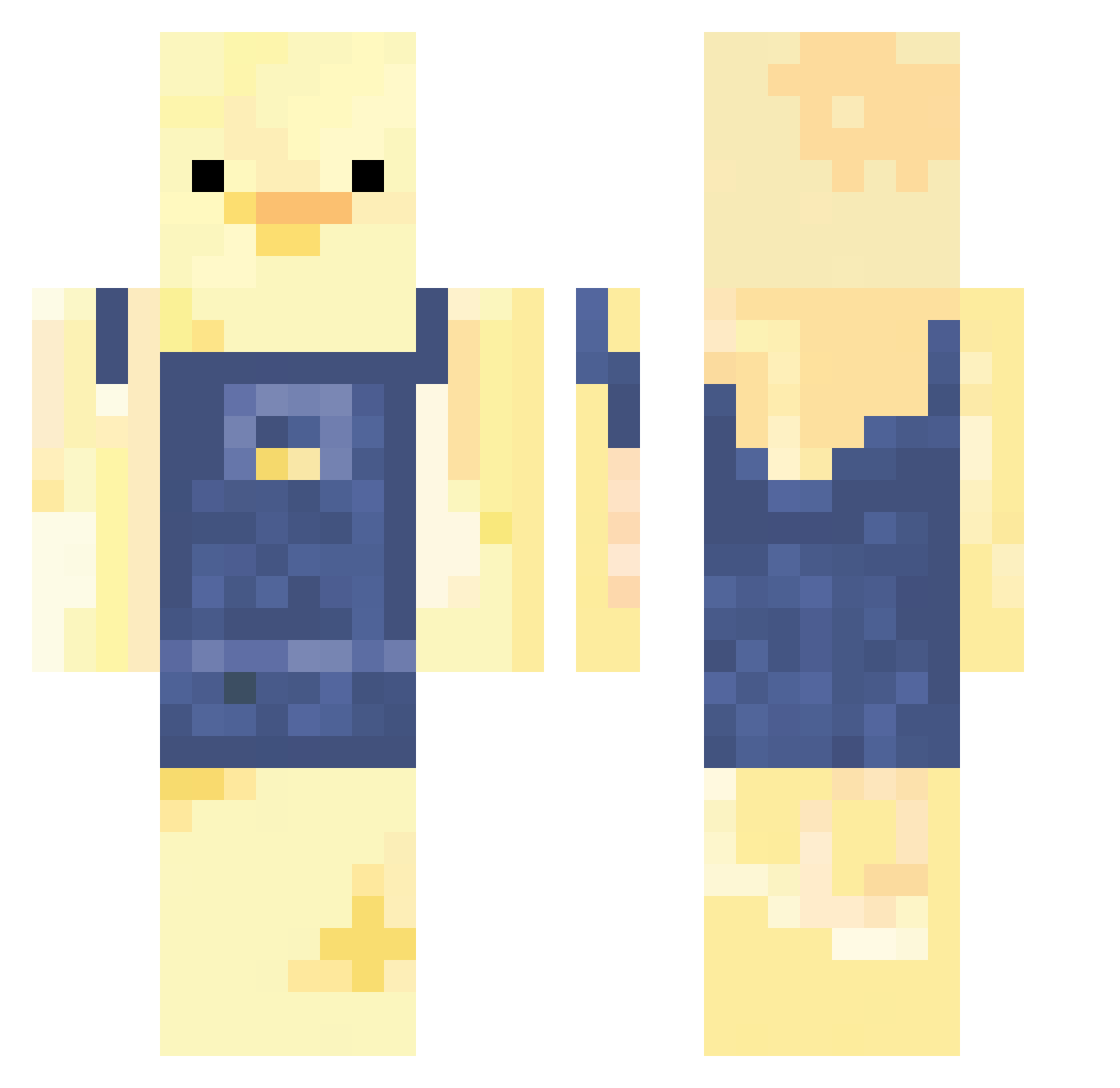 4KTB Minecraft skin, front and back view
