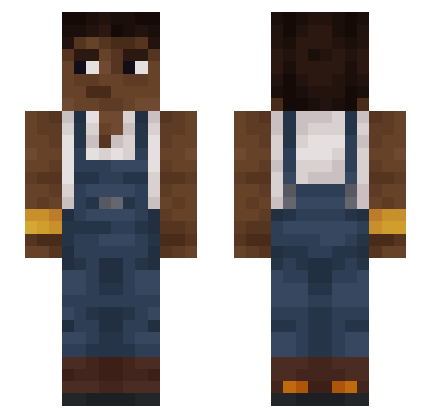 Danottelo Minecraft skin, front and back view