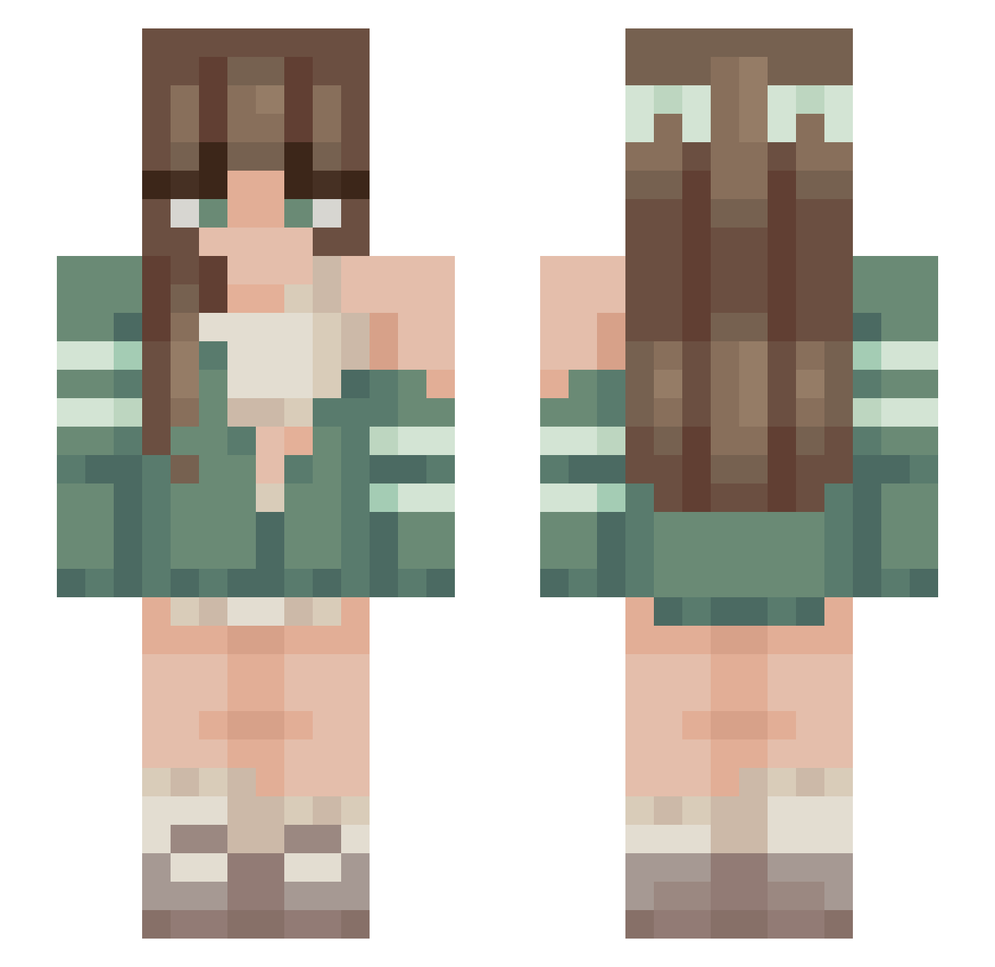 Verixar Minecraft skin, front and back view