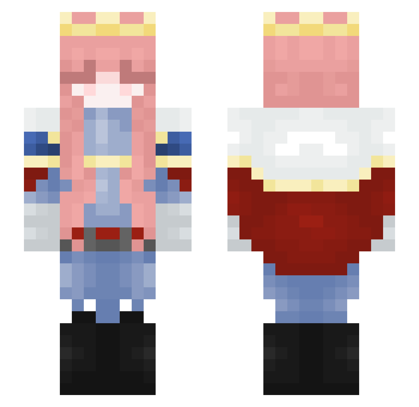 SunReaper4 Minecraft skin, front and back view