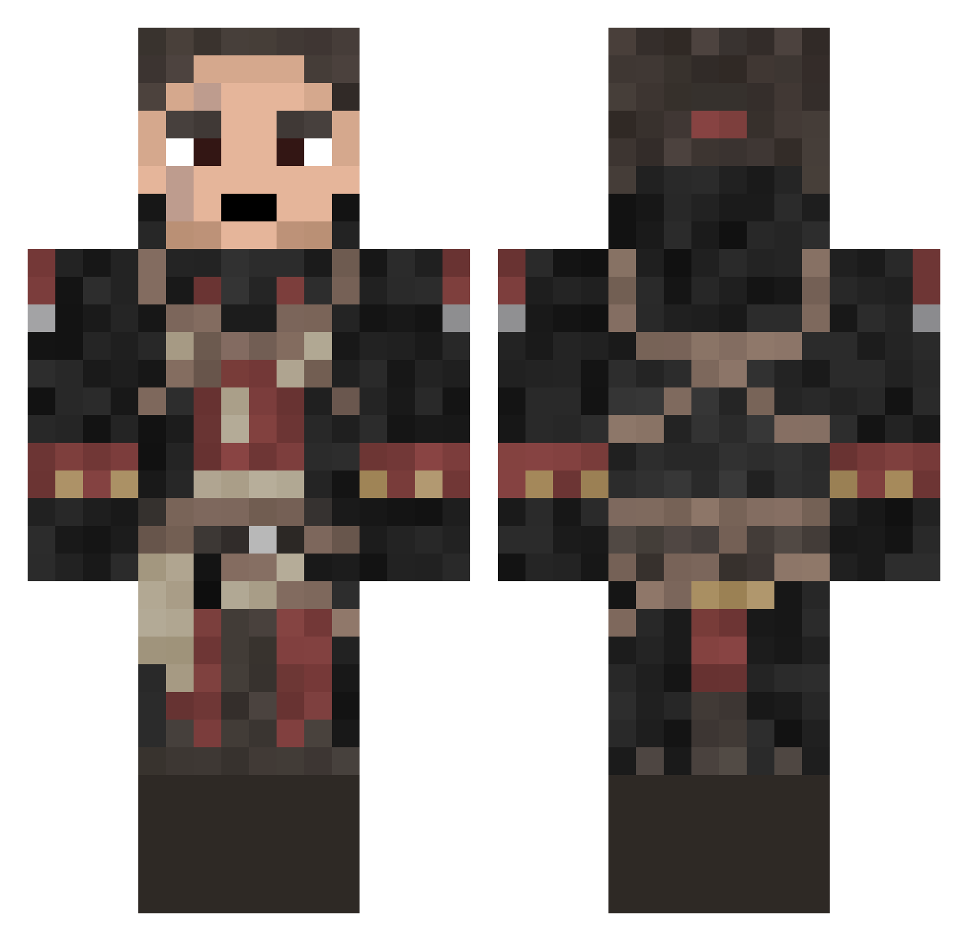 Le_Realiste Minecraft skin, front and back view