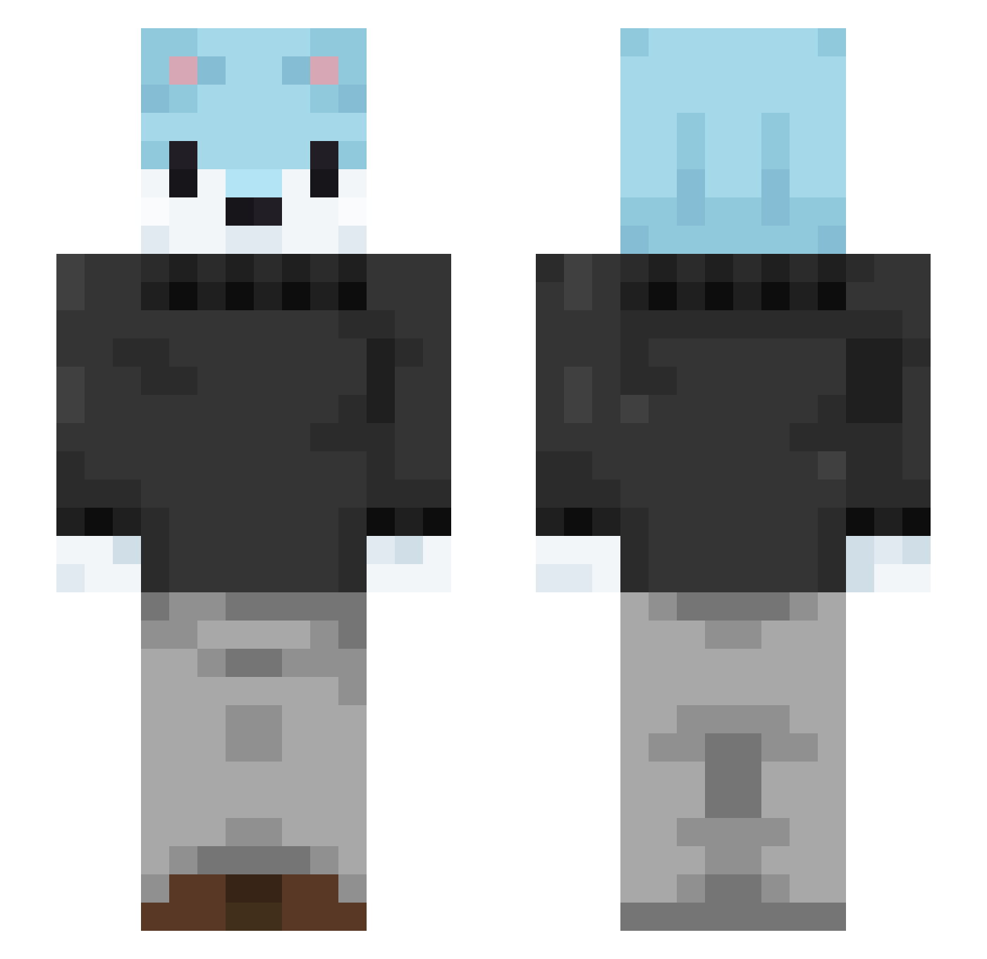 placek123o4 Minecraft skin, front and back view