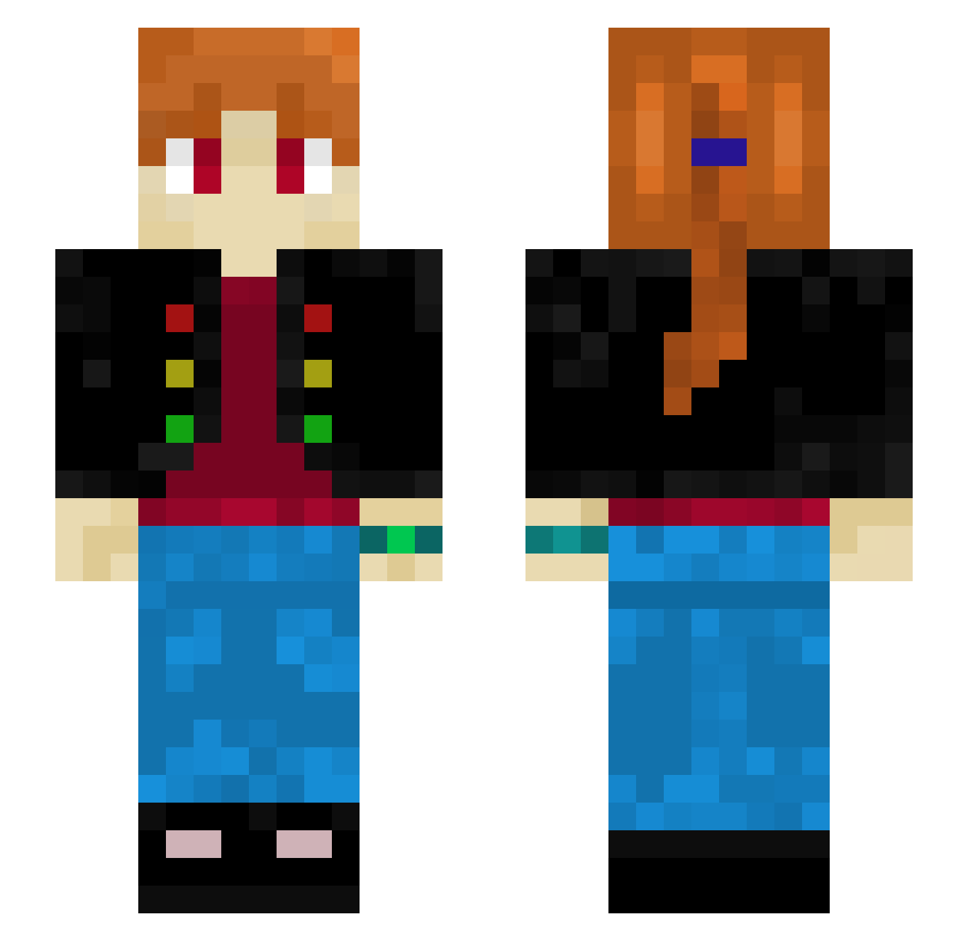 Lion447909 Minecraft skin, front and back view
