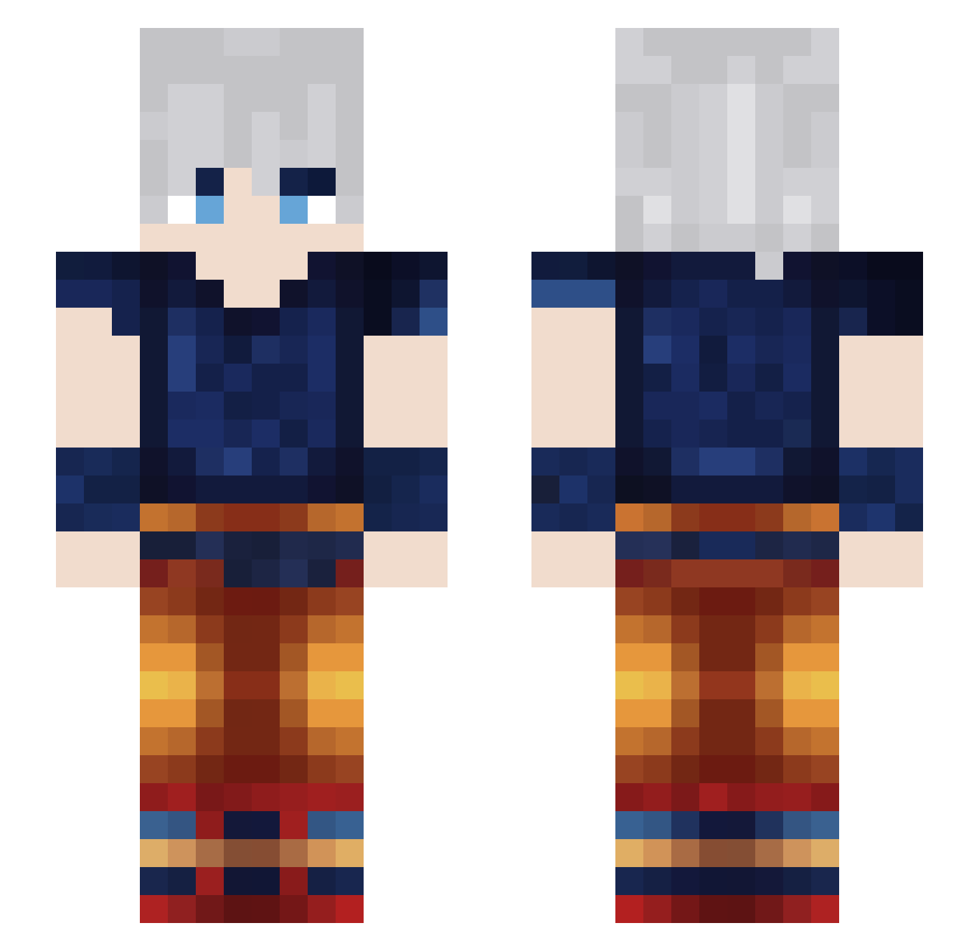 DefinedBlitz Minecraft skin, front and back view