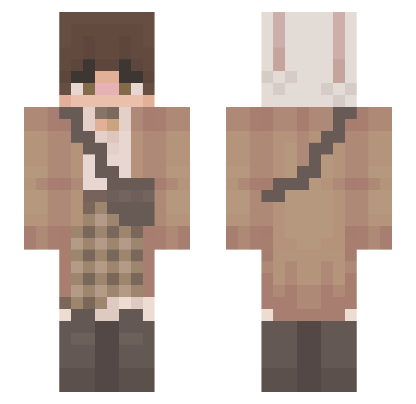 SpookyIceCube Minecraft skin, front and back view