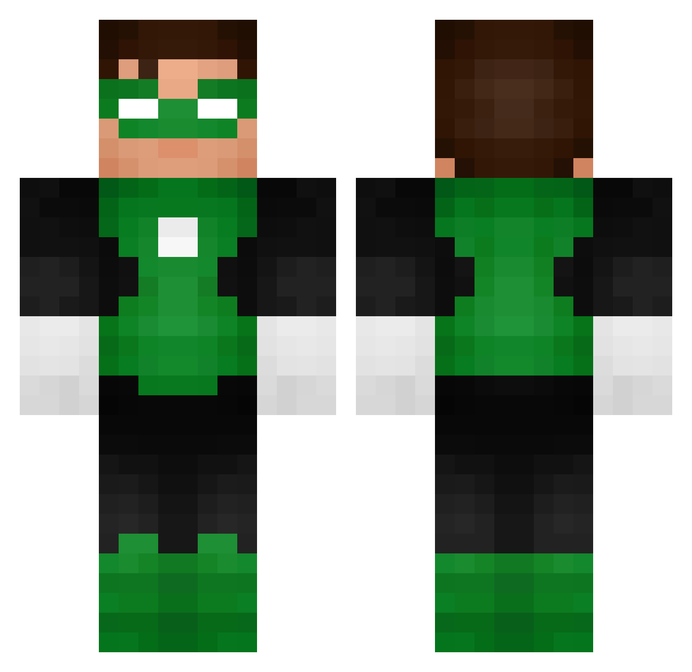 HonorTheHuman Minecraft skin, front and back view