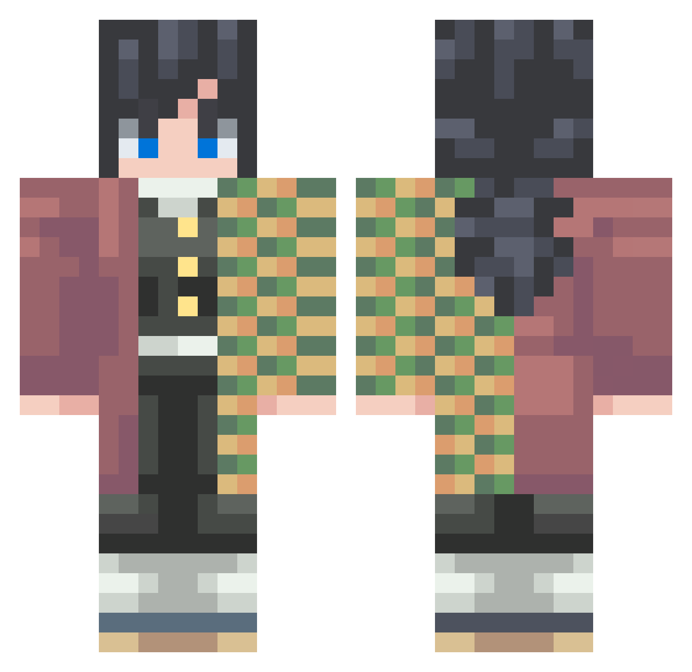 wututulayankedy Minecraft skin, front and back view