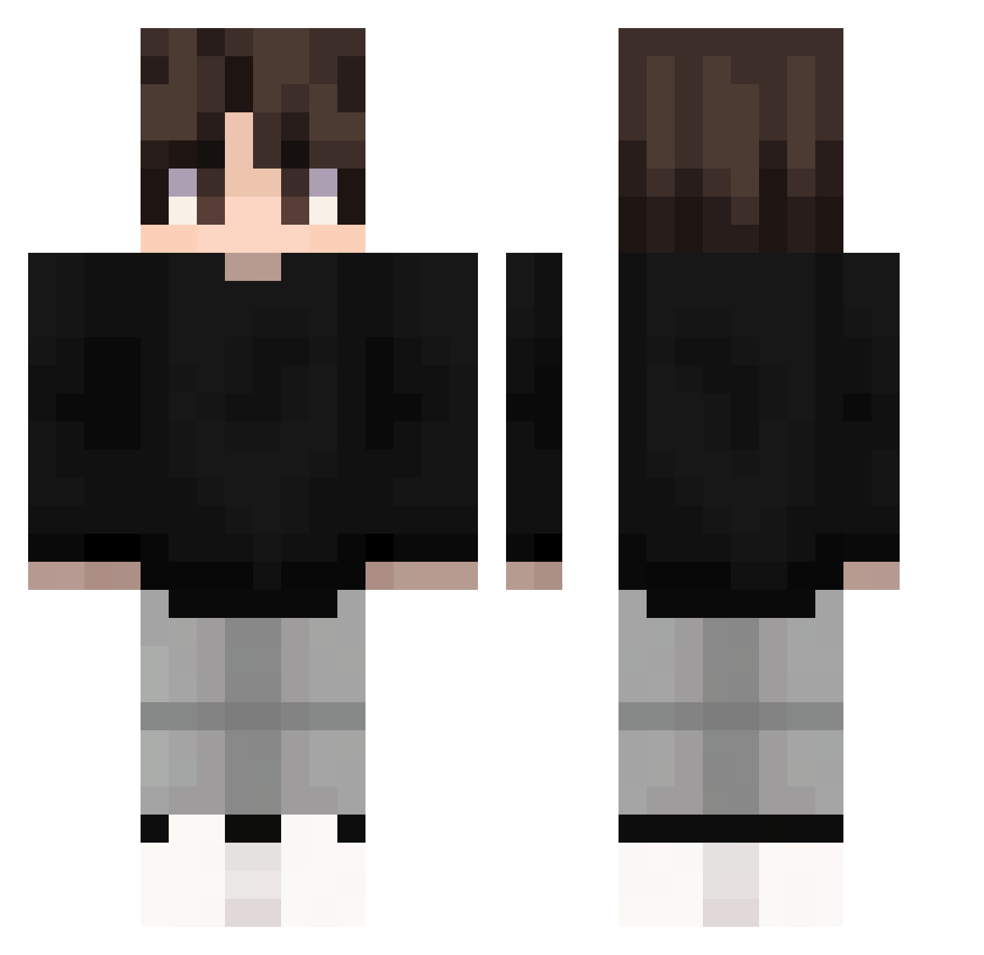 zetoxx Minecraft skin, front and back view
