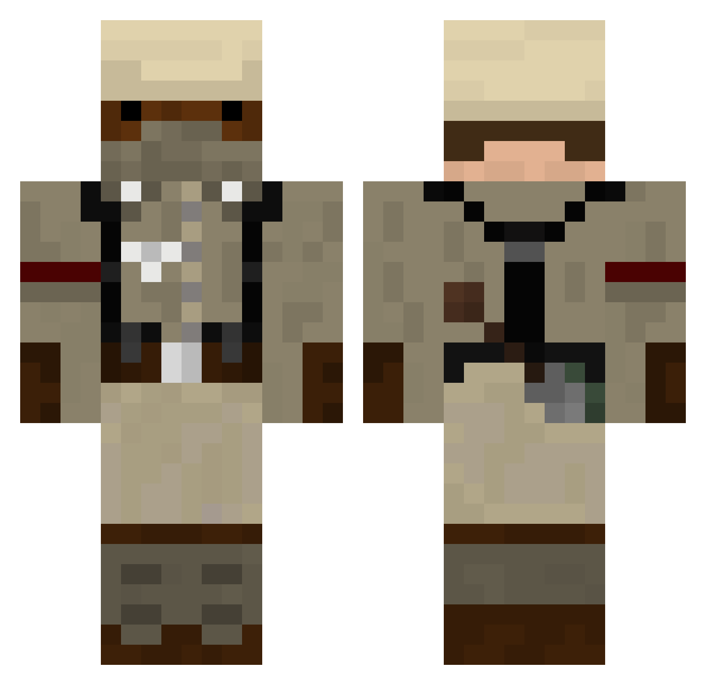 FriedrichGeyers Minecraft skin, front and back view