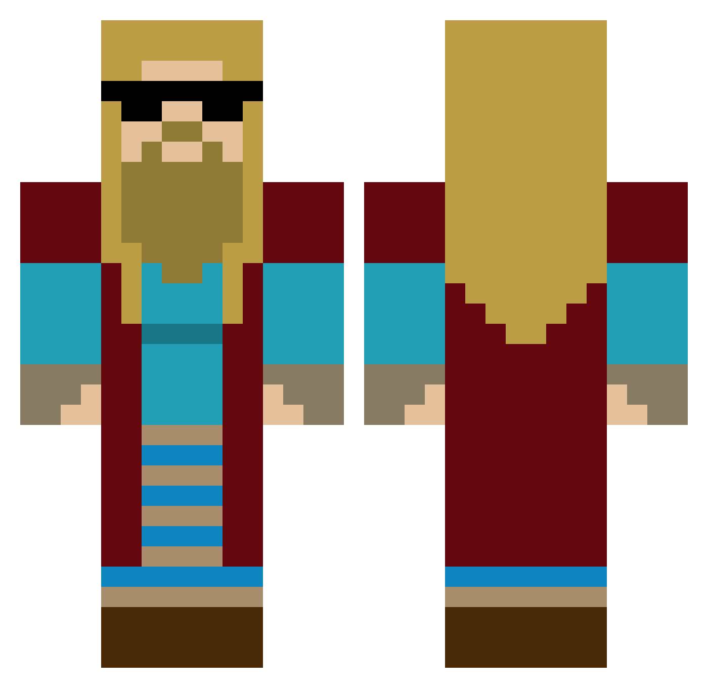 __KoKoa__ Minecraft skin, front and back view