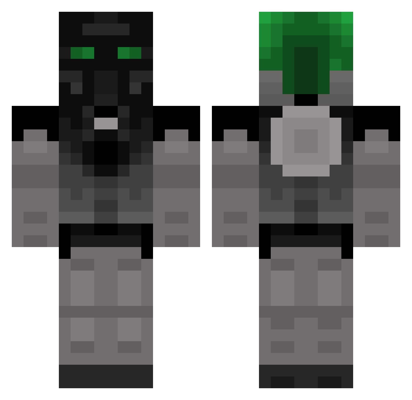 mikeneupart Minecraft skin, front and back view