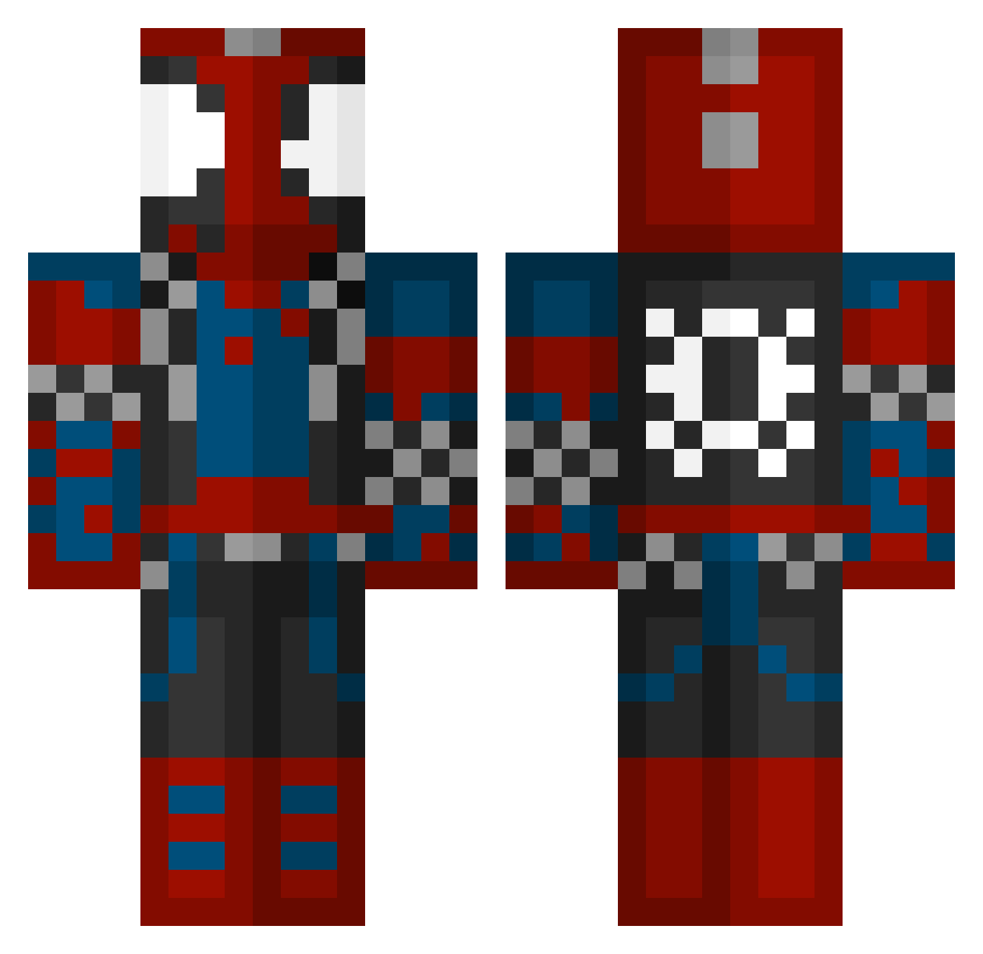 StrIK31 Minecraft skin, front and back view