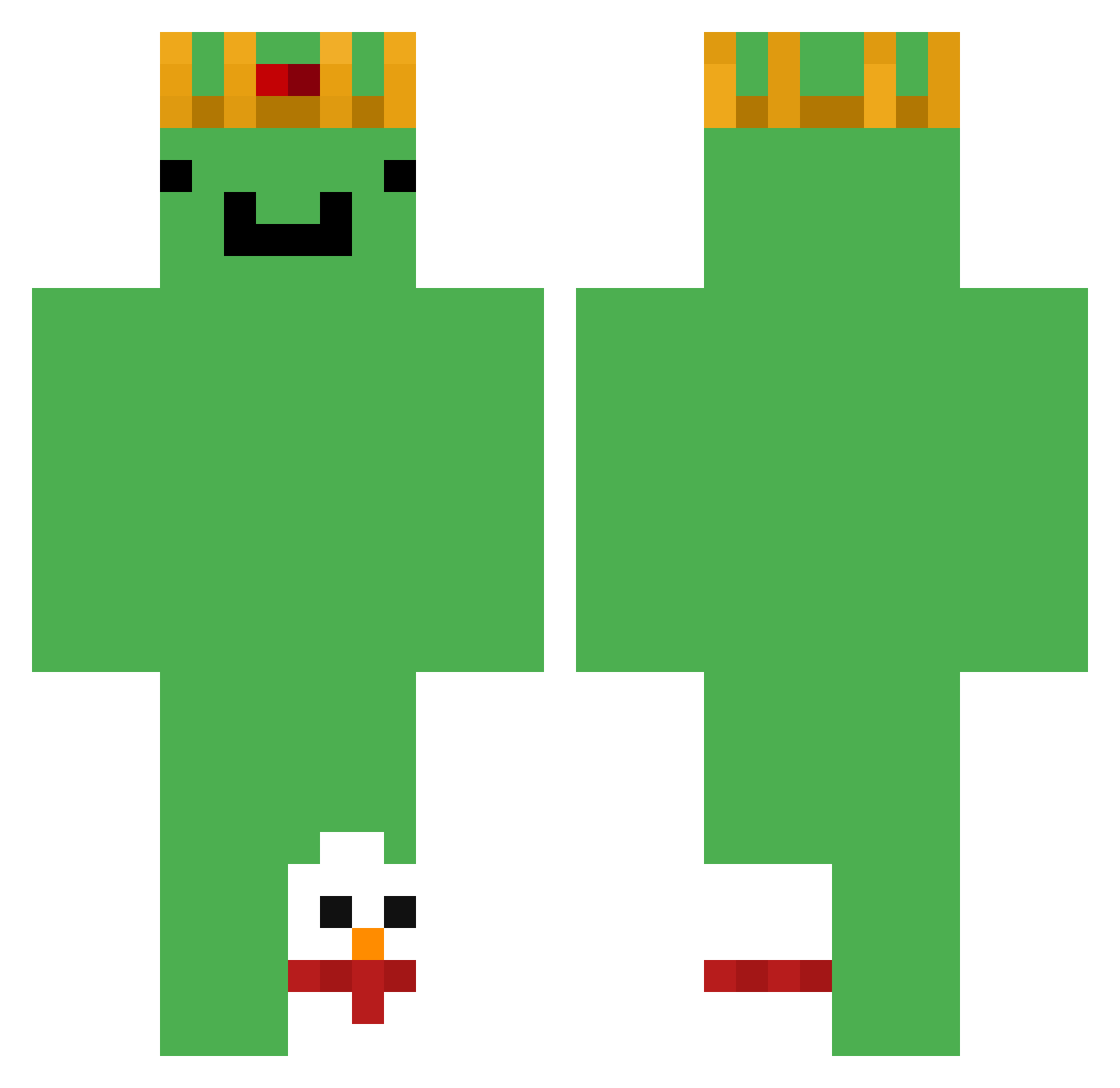 CoyoteCruel2143 Minecraft skin, front and back view