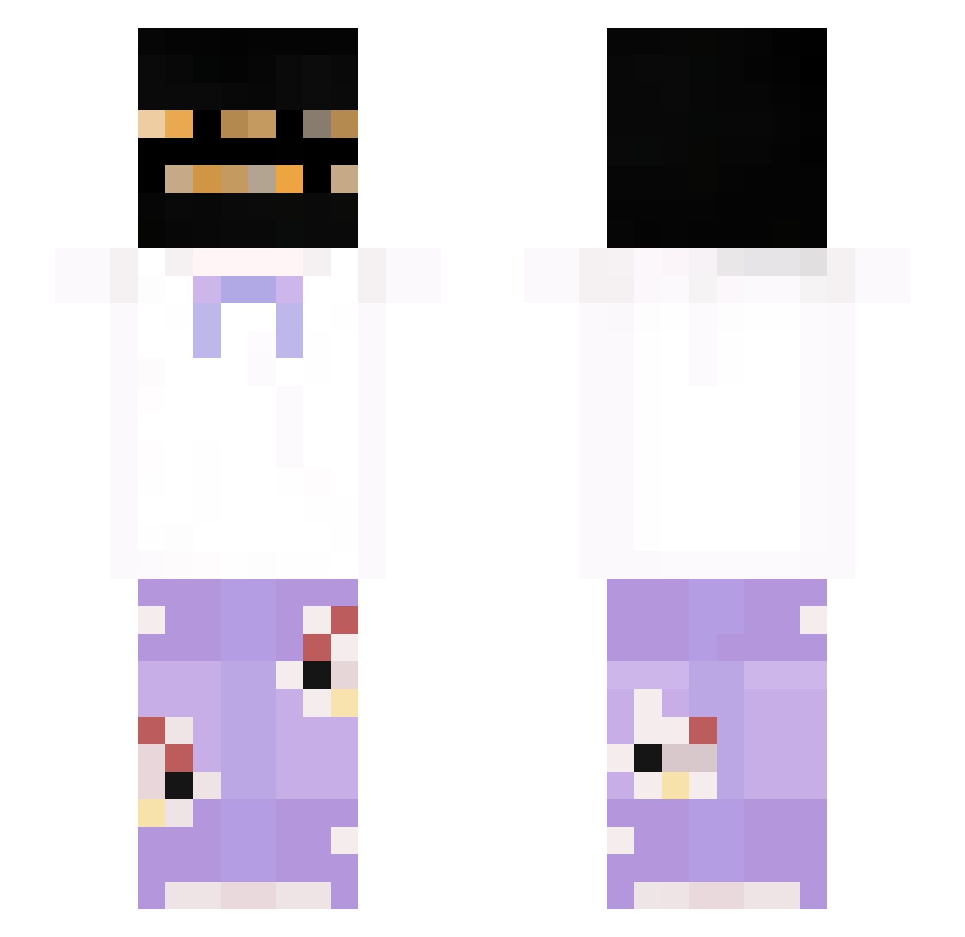 HyungHyung2 Minecraft skin, front and back view