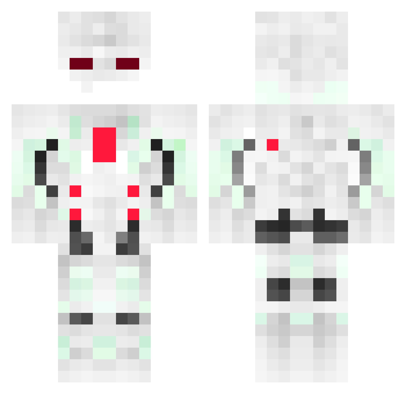 PolskiRobotPol Minecraft skin, front and back view