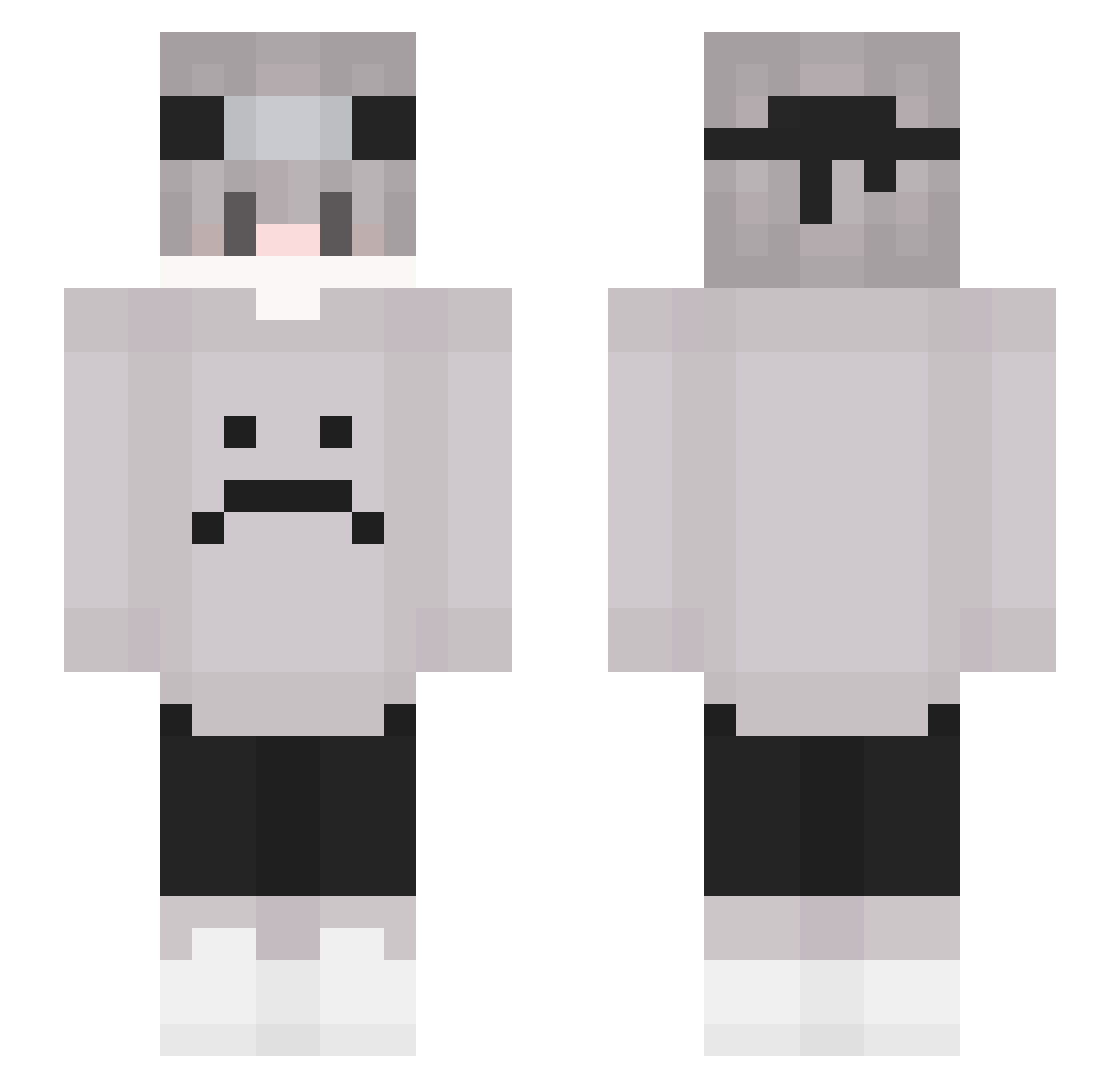 ilyDawy Minecraft skin, front and back view