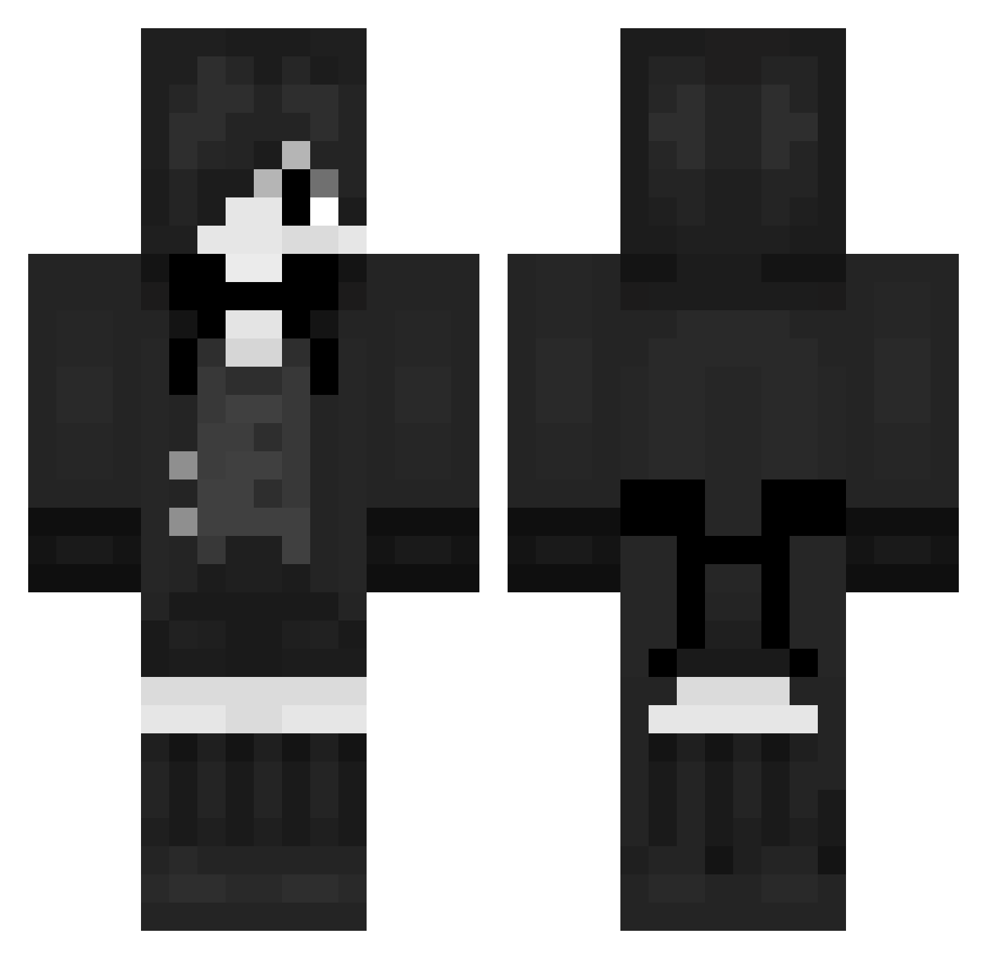 the_unhealer Minecraft skin, front and back view