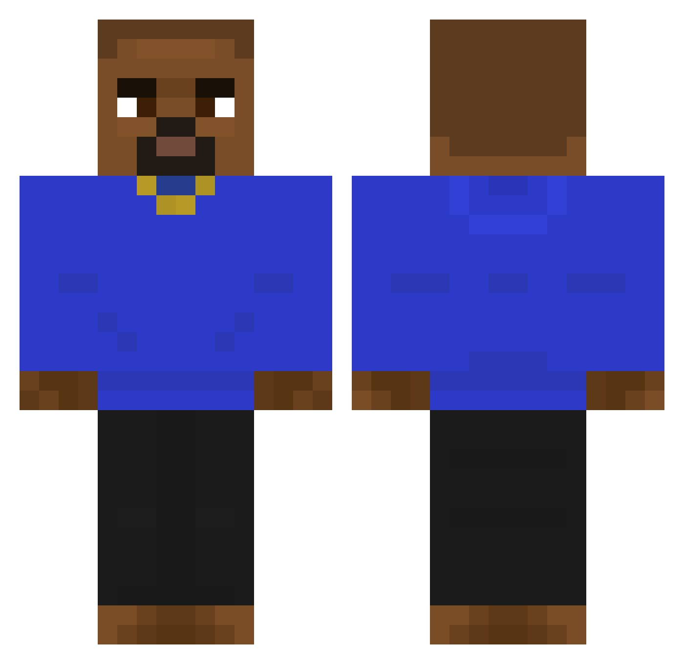 RareSniper Minecraft skin, front and back view