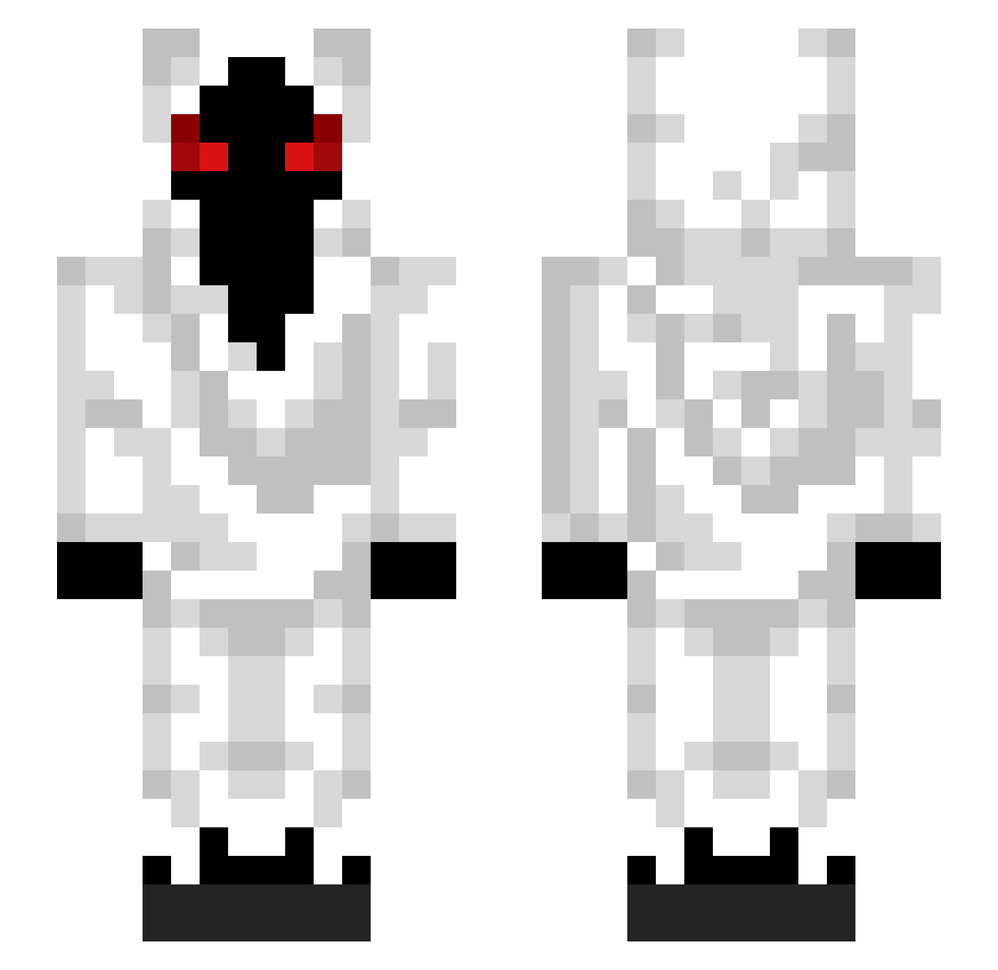 SKLZLC Minecraft skin, front and back view