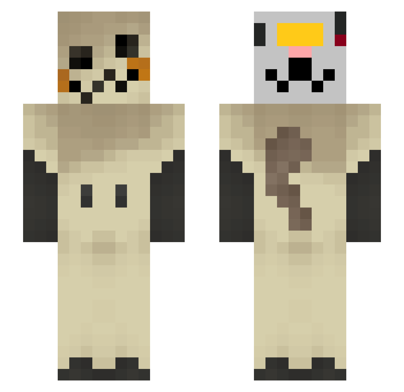 DYEONSZHEIL Minecraft skin, front and back view