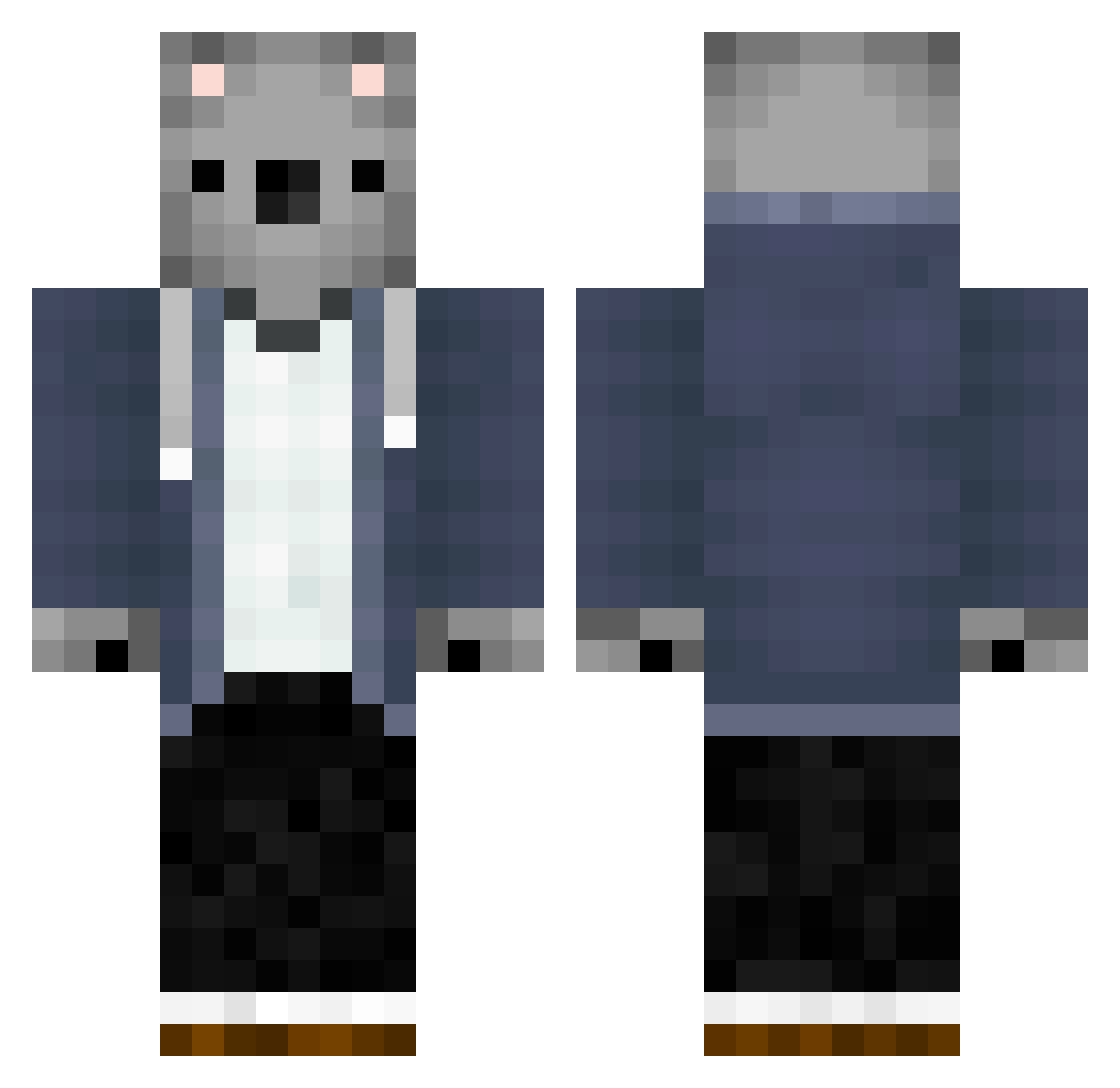 ItzGamerbros Minecraft skin, front and back view