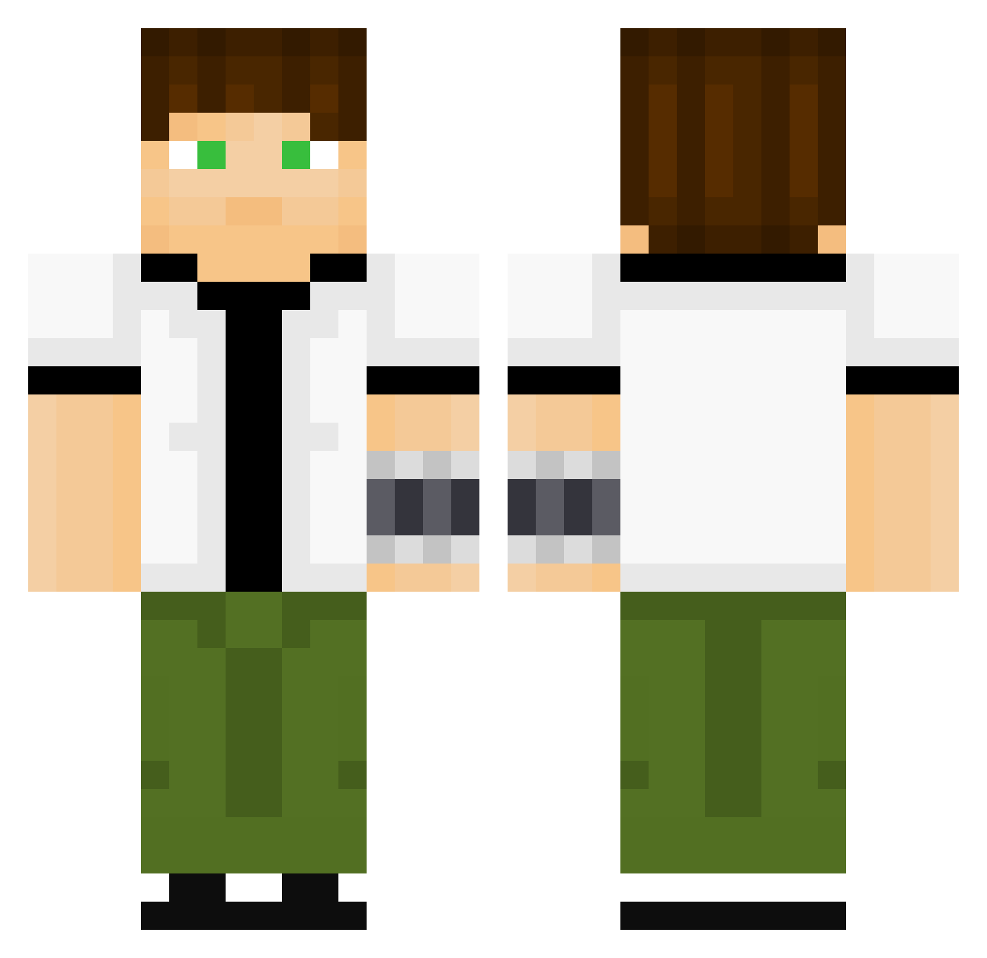 birdbuddy420 Minecraft skin, front and back view