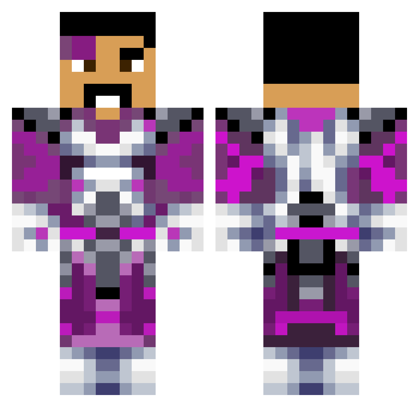 elcomunistafelis Minecraft skin, front and back view