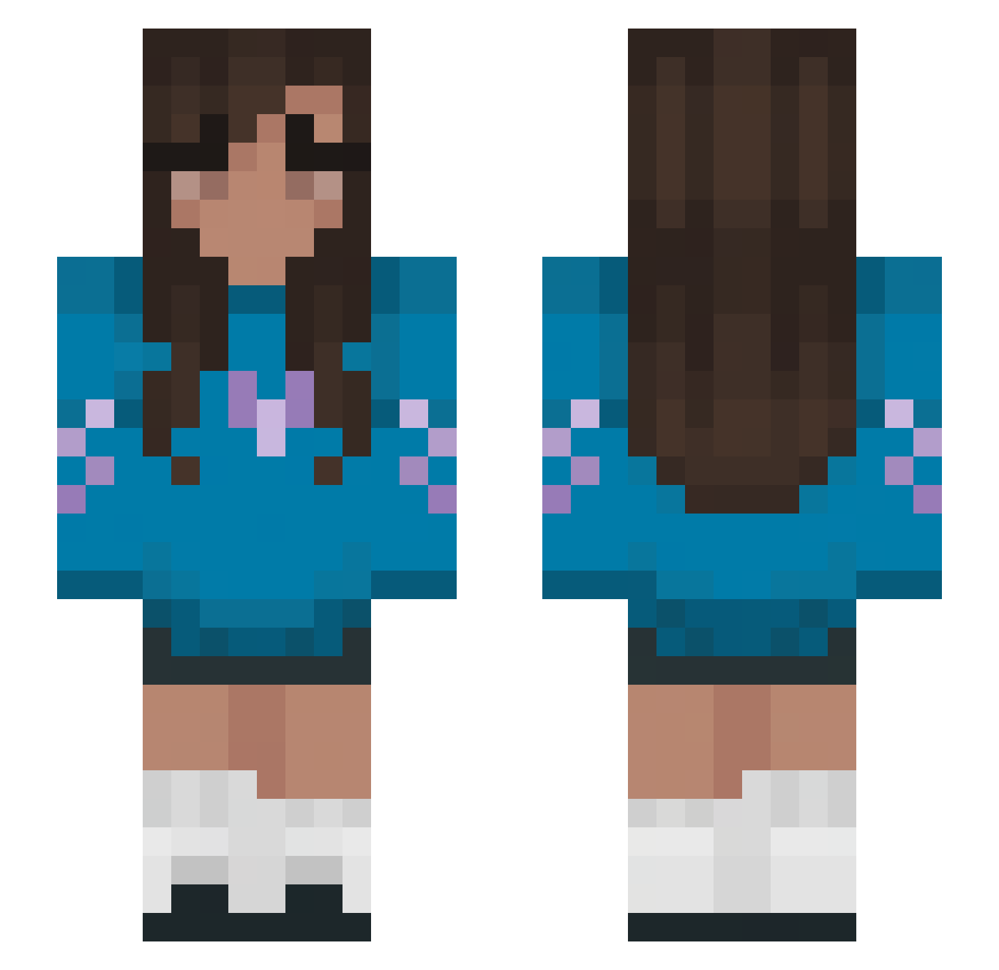 SpadezZERR0 Minecraft skin, front and back view