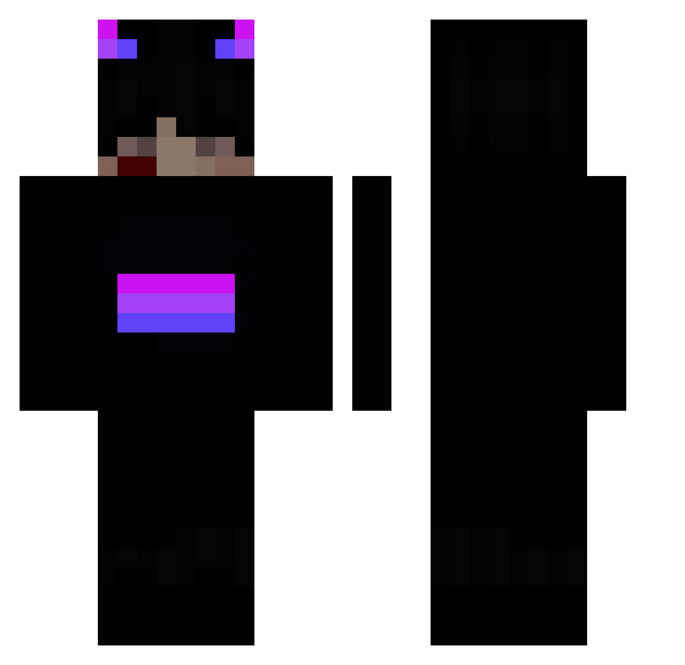 vBonini Minecraft skin, front and back view