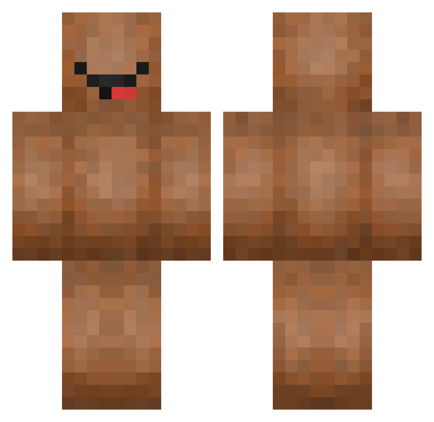 dlqc Minecraft skin, front and back view