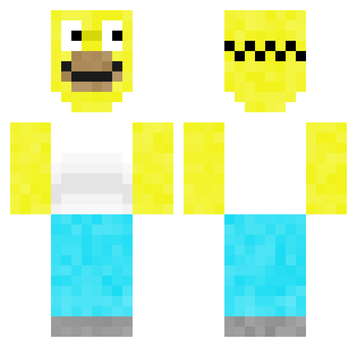 L7K8 Minecraft skin, front and back view