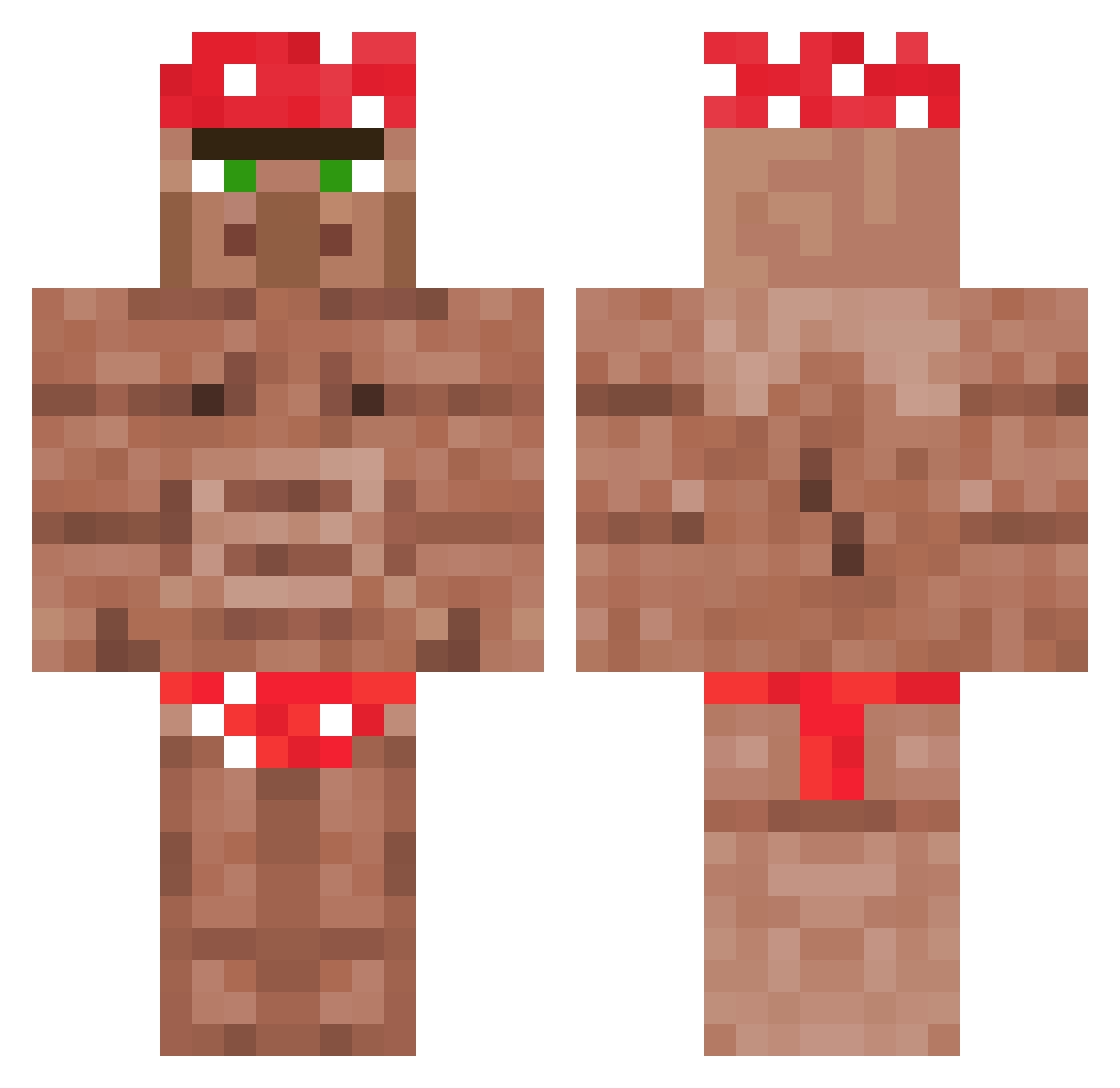 Heperosss Minecraft skin, front and back view