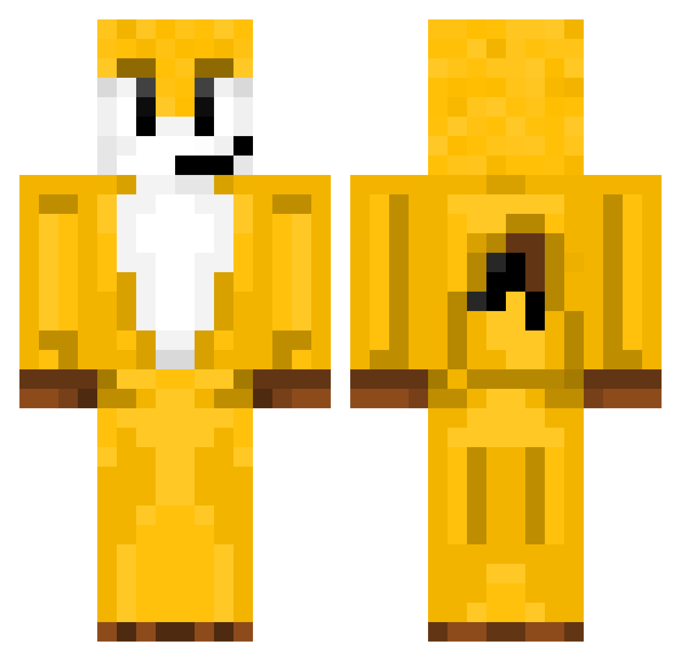 qNyxoy Minecraft skin, front and back view