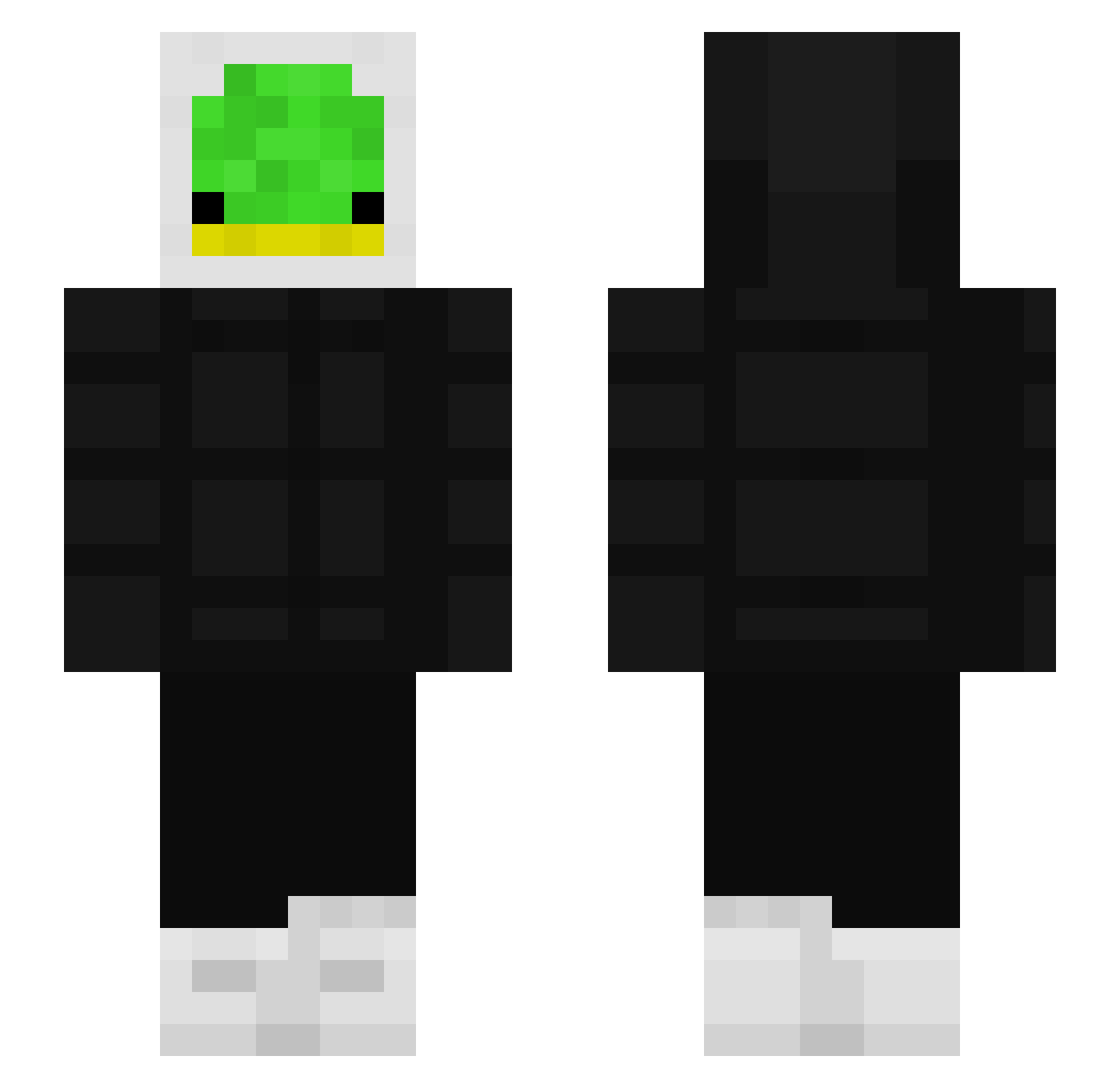 quann Minecraft skin, front and back view