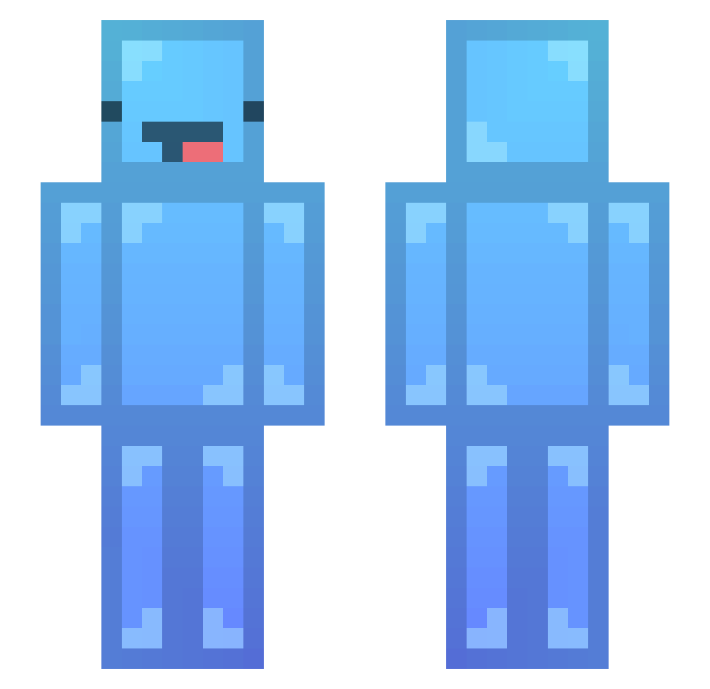 jamm25 Minecraft skin, front and back view