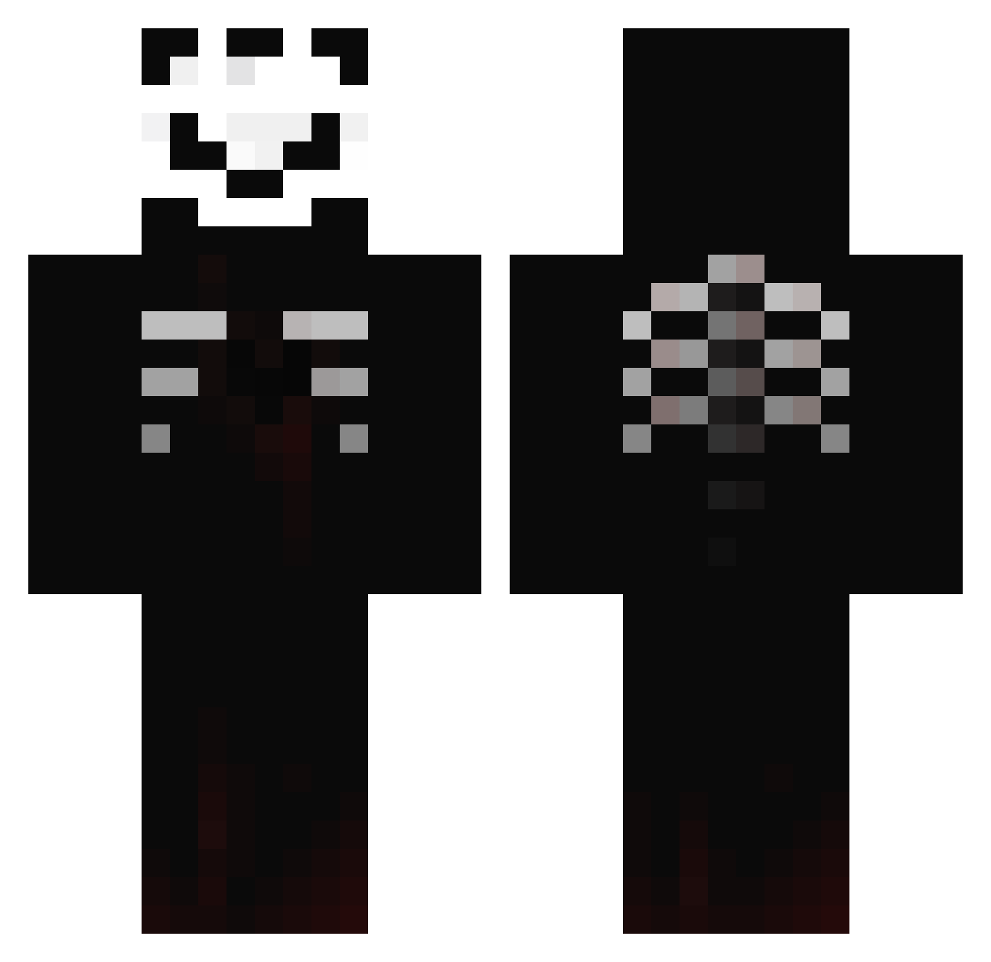 wagahairaiden Minecraft skin, front and back view