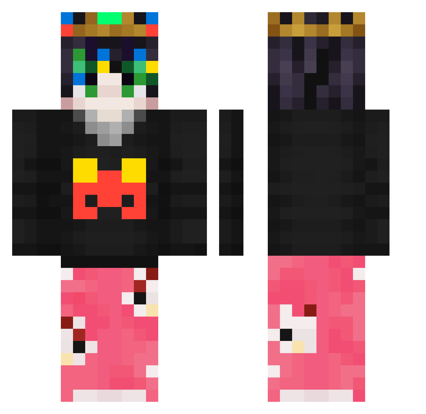 James_pham Minecraft skin, front and back view