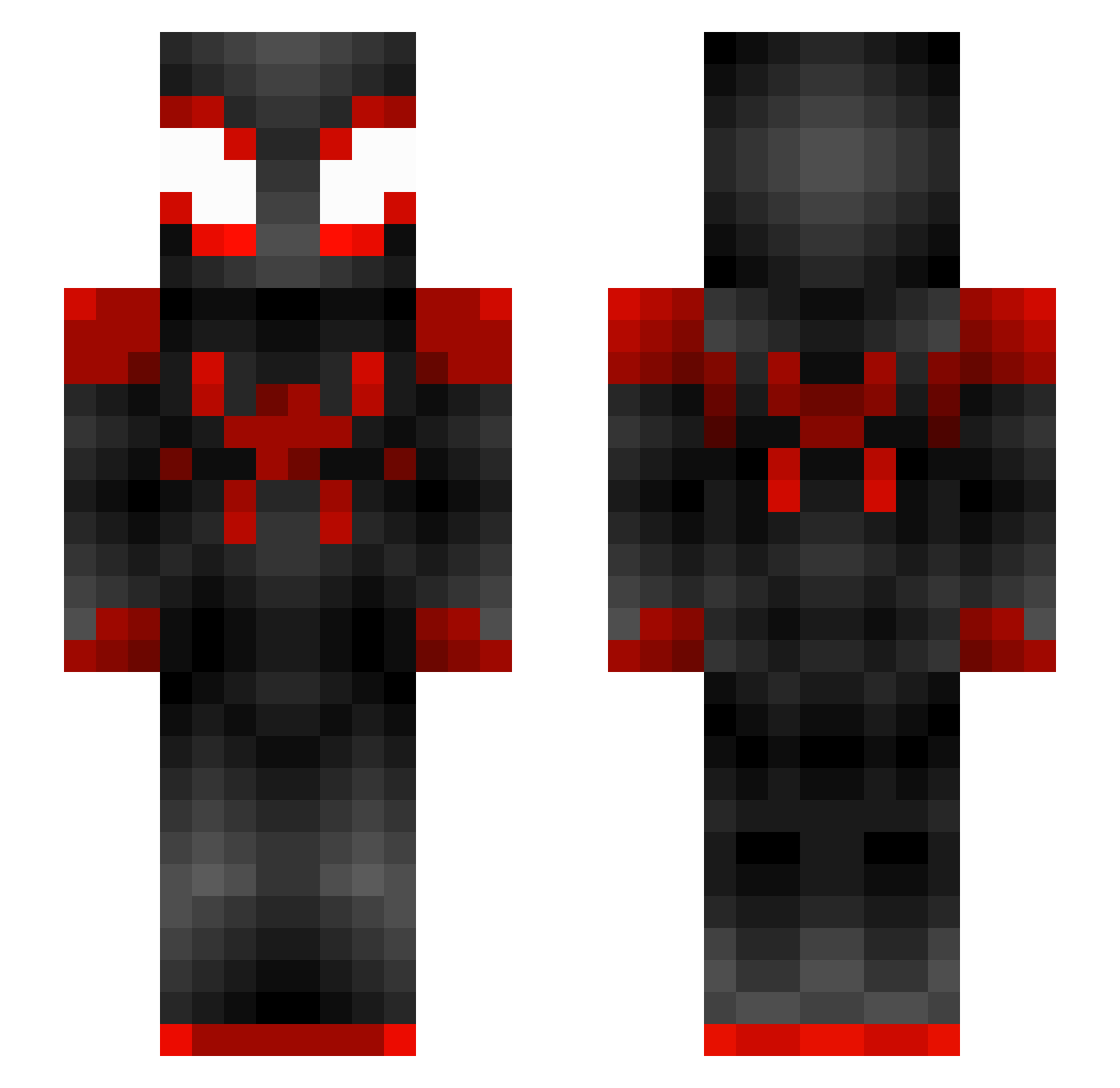 AdobeMK Minecraft skin, front and back view