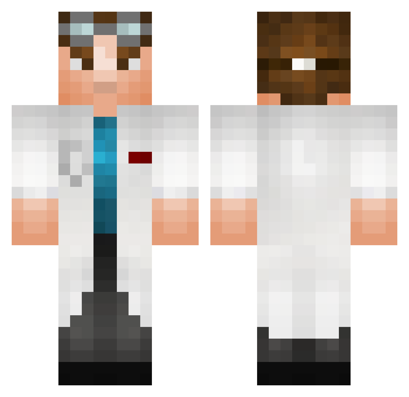 Tusk79 Minecraft skin, front and back view