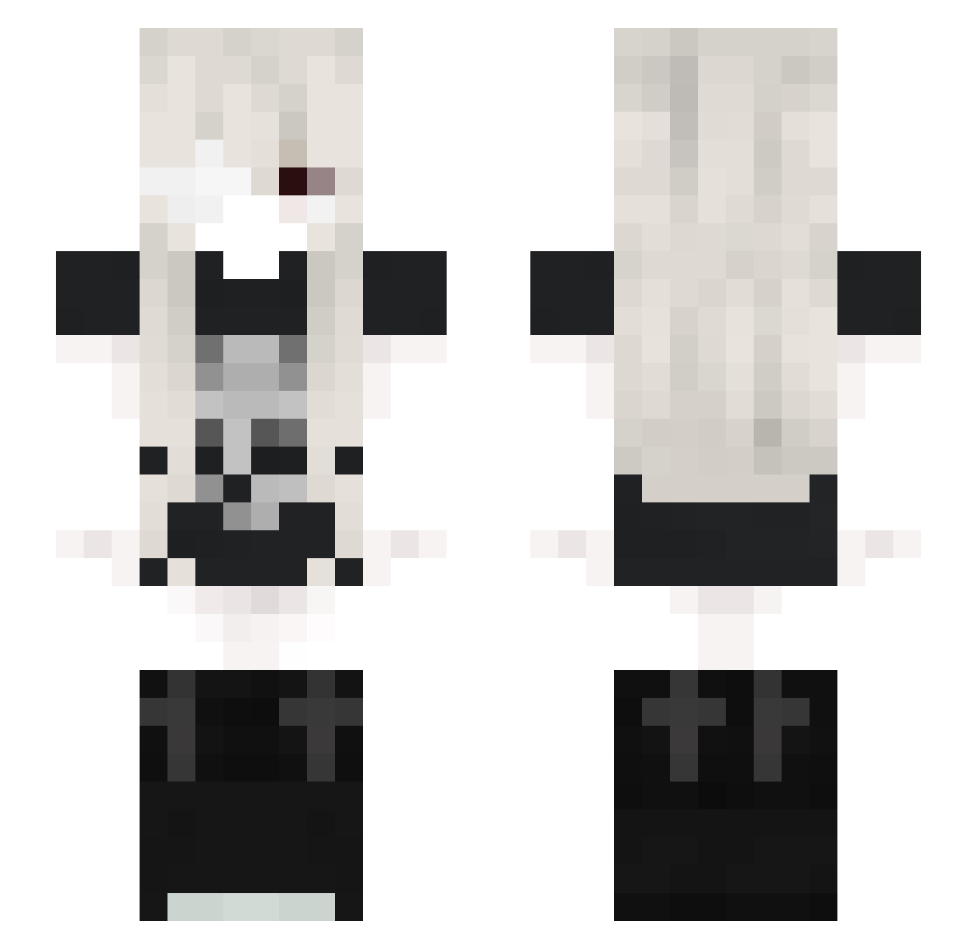 ChipKopp Minecraft skin, front and back view