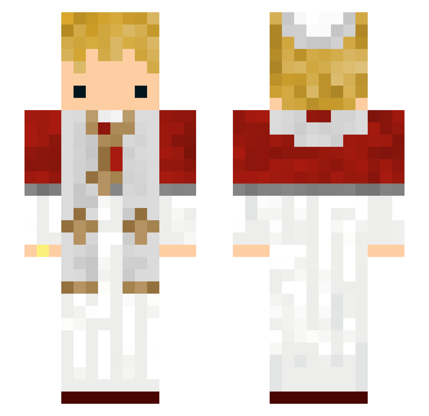 samouczek_ Minecraft skin, front and back view