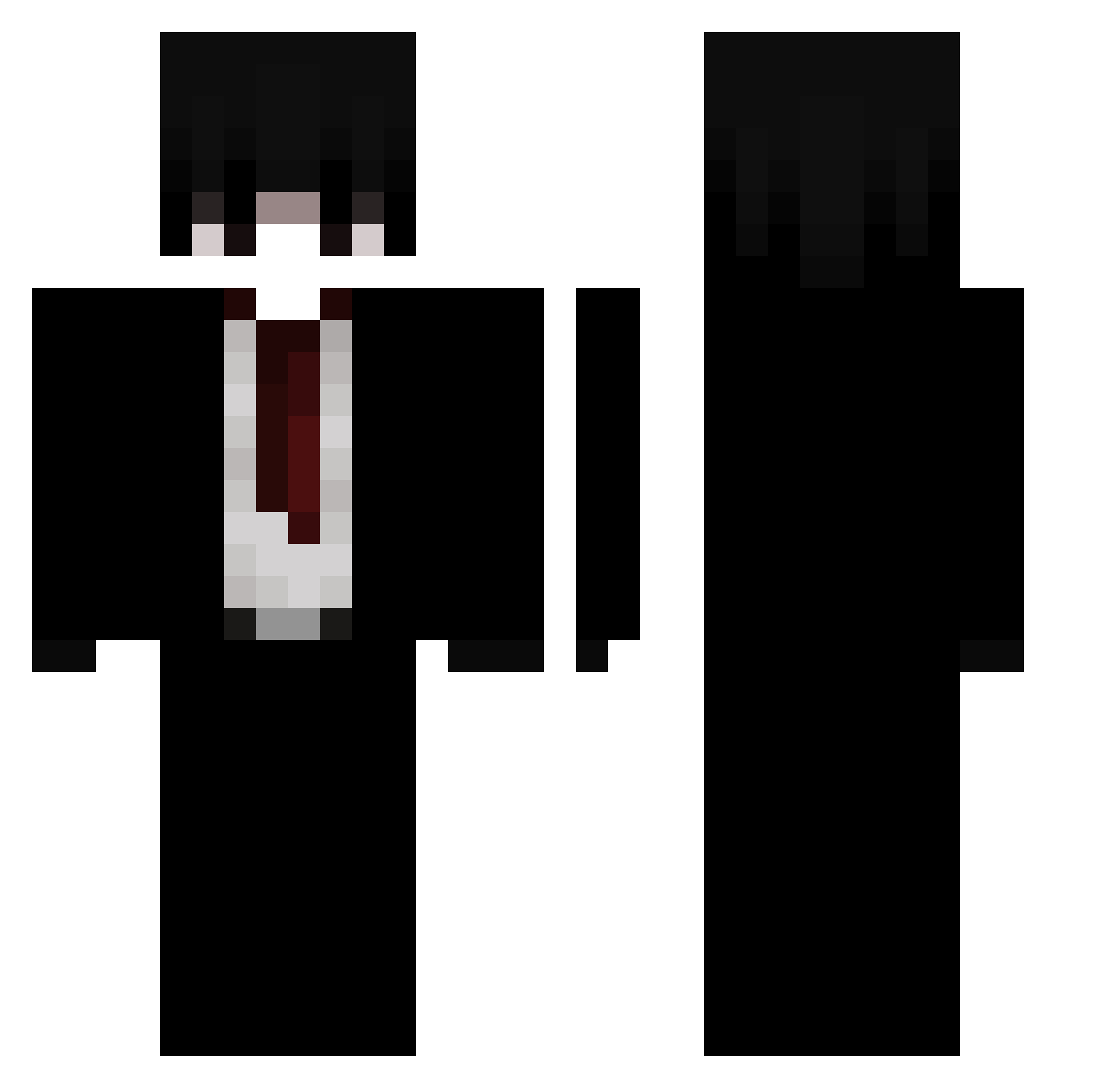 lacquey Minecraft skin, front and back view