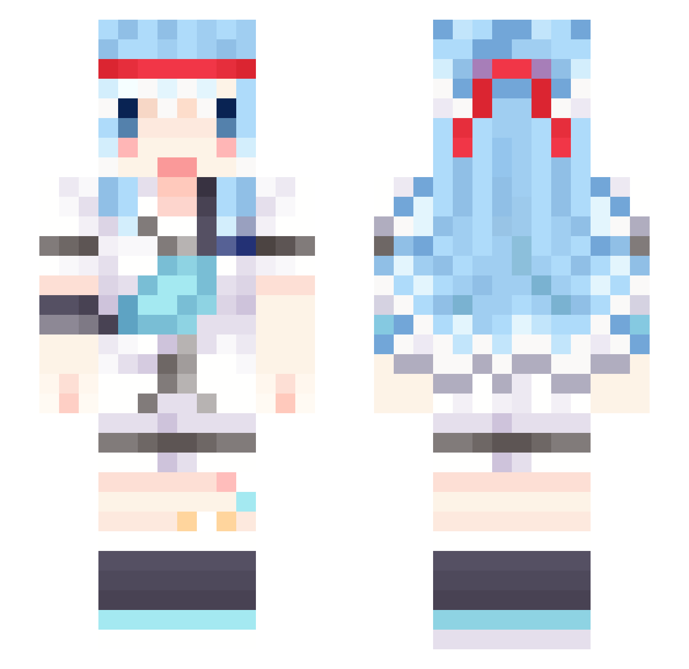 umitsuki_leo Minecraft skin, front and back view