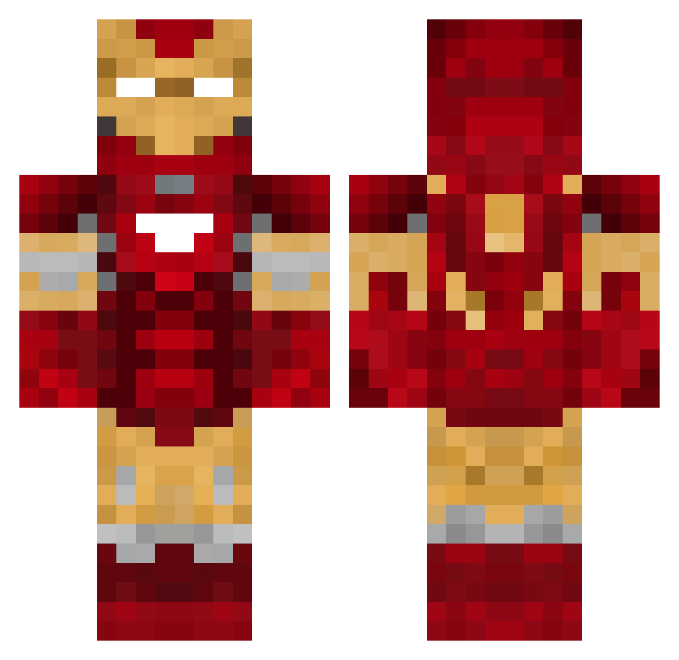 havva Minecraft skin, front and back view