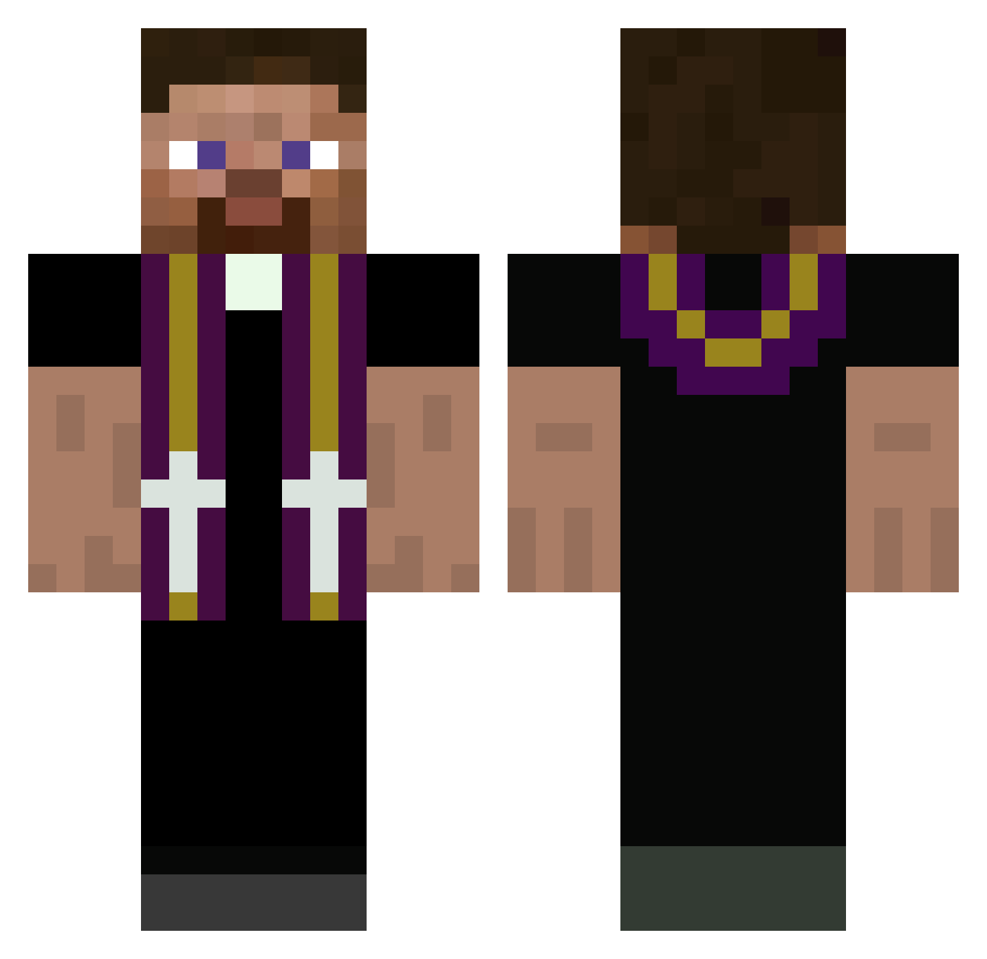 Trillemarka Minecraft skin, front and back view