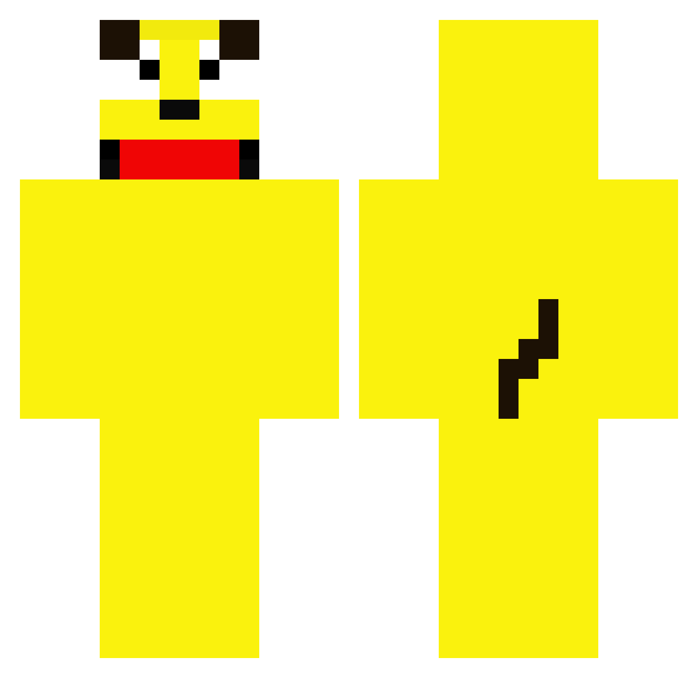 Hyatogamer Minecraft skin, front and back view
