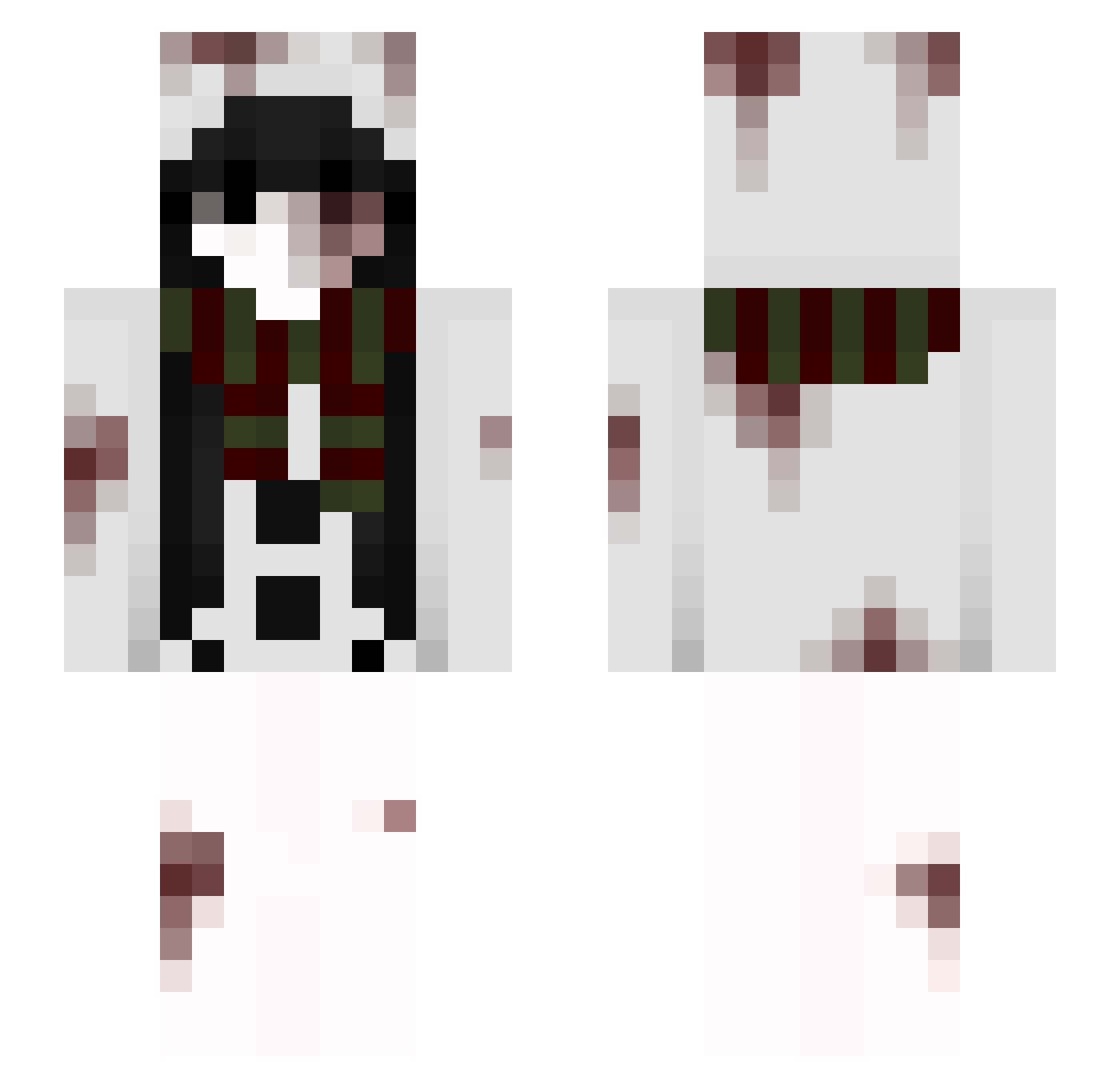 sakunoh_Tnp7 Minecraft skin, front and back view