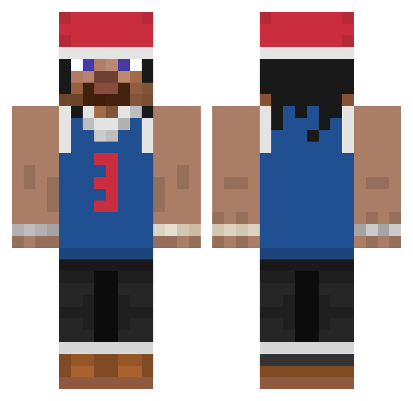Dhevyn Minecraft skin, front and back view