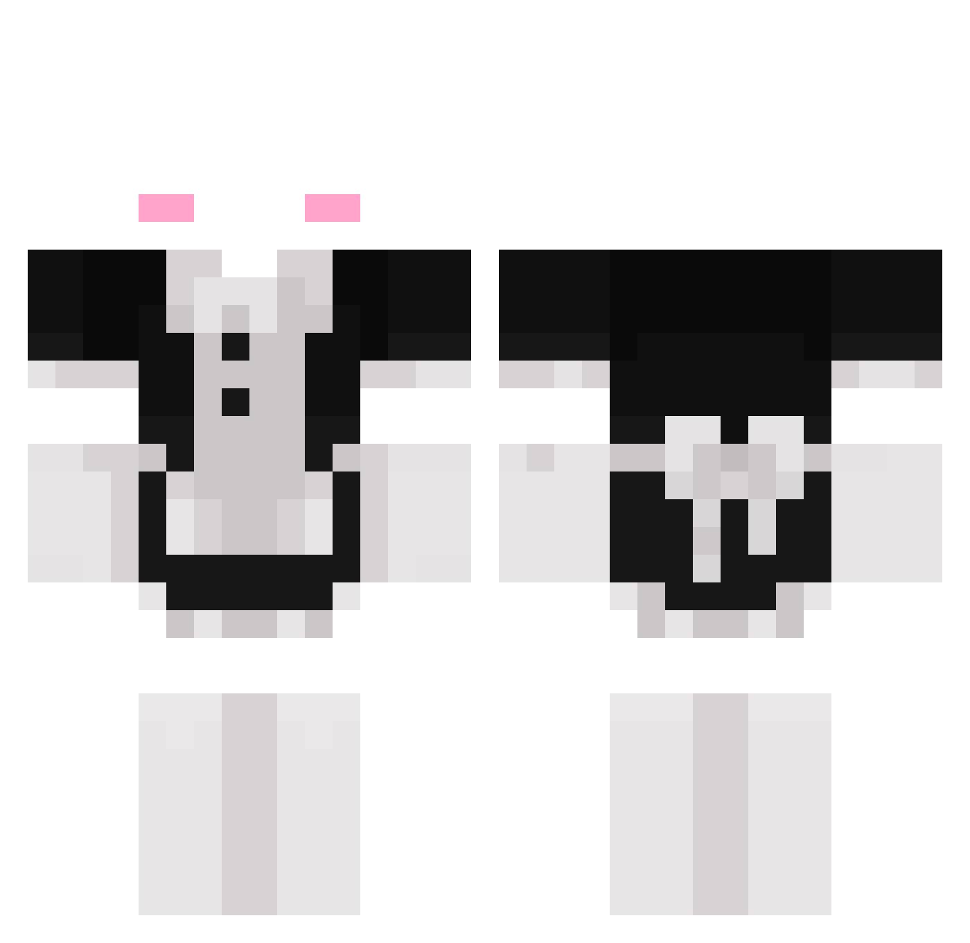 iEzzenz Minecraft skin, front and back view