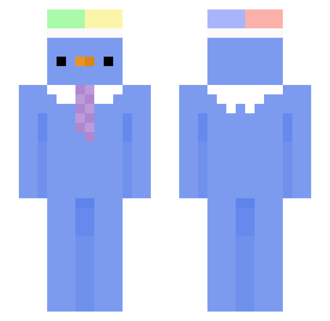 zBaloo Minecraft skin, front and back view